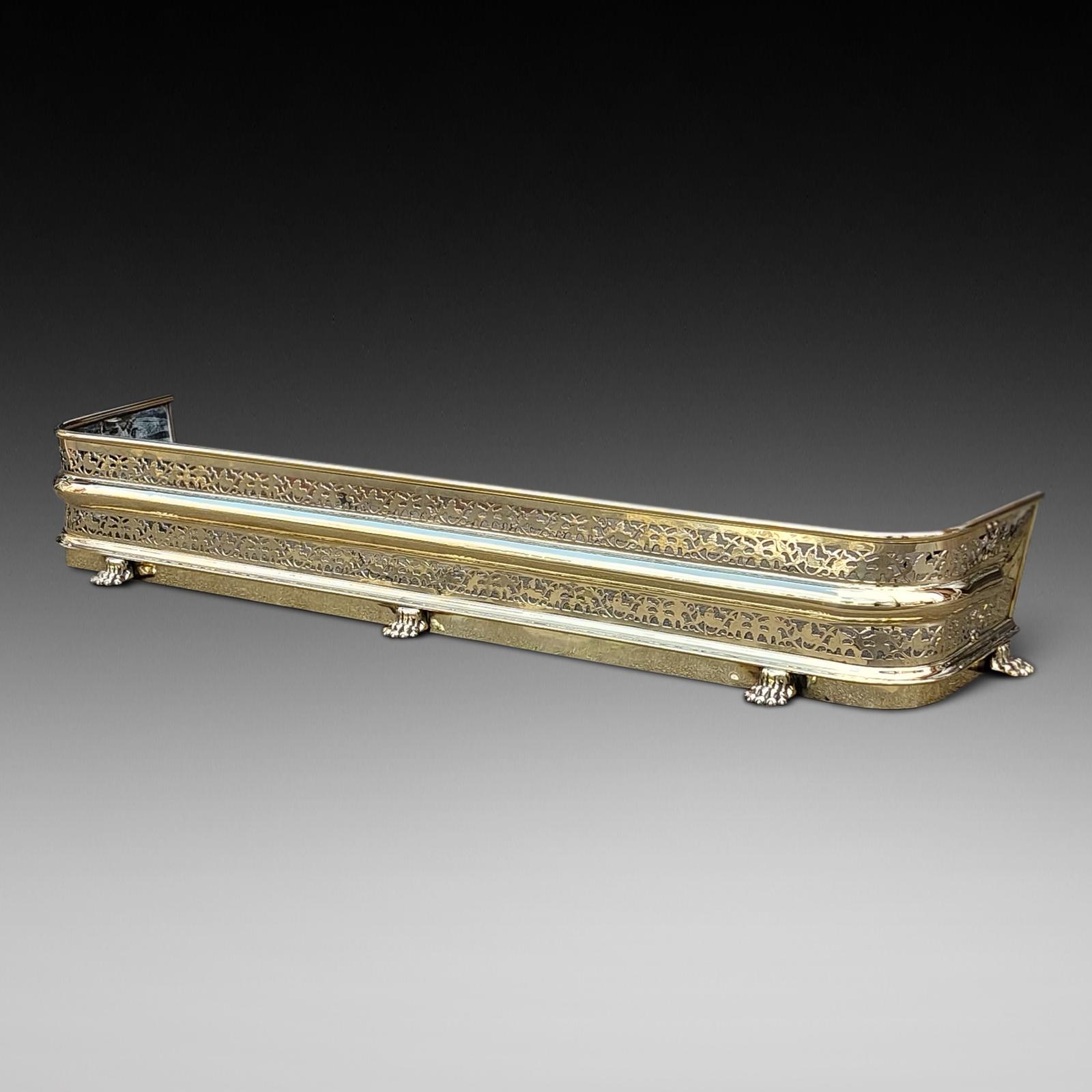 19th Century Pierced Brass Fender (1 of 6)