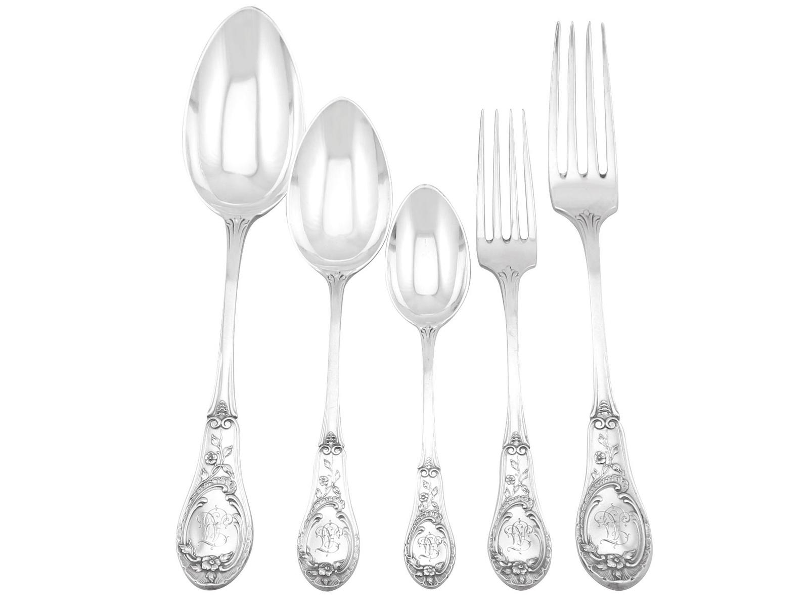 German Silver Canteen of Cutlery for Twelve Persons c.1895 (1 of 12)