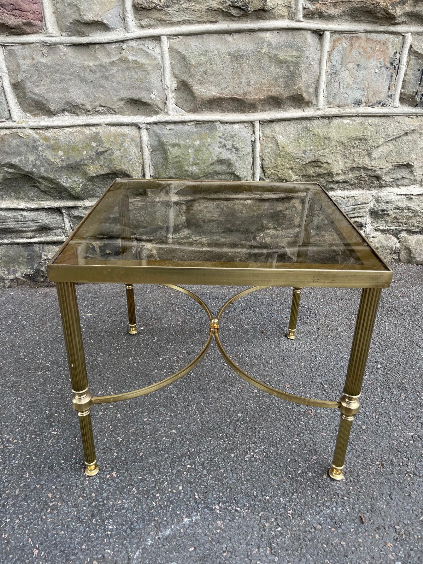 Brass & Glass Topped Coffee Table (1 of 6)