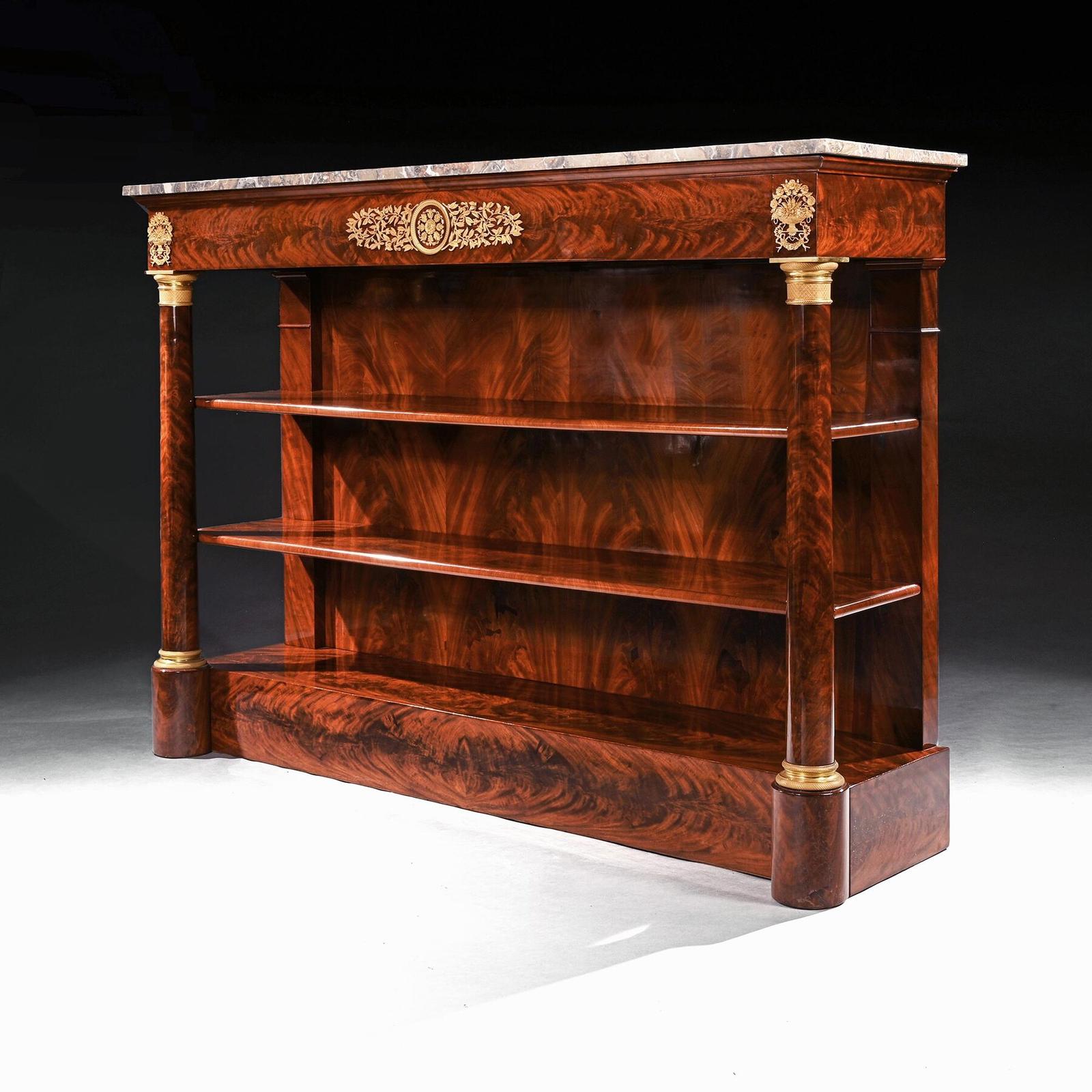 Grand French Empire Mahogany Gilt Bronze Mounted Console Table of Extremely Large Scale (1 of 6)