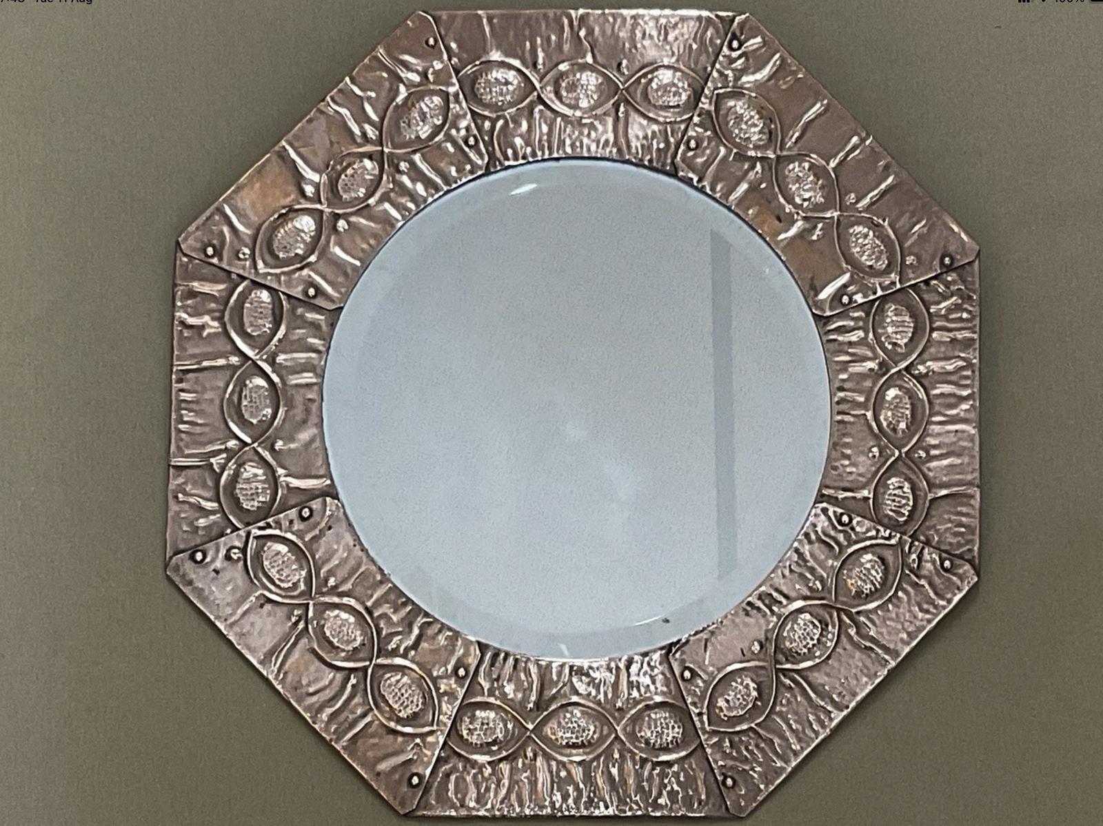 Arts & Crafts Repousse Copper Octagonal Mirror Antique Edwardian (1 of 4) Arts & Crafts Repousse Copper Octagonal Mirror Antique Edwardian (1 of 4)