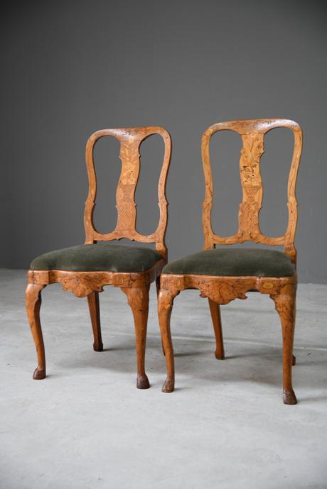 Pair of Dutch Marquetry Chairs (1 of 13)