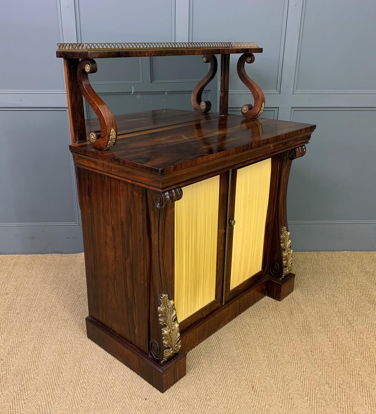 Brass Mounted Regency Rosewood Chiffonier (1 of 17)