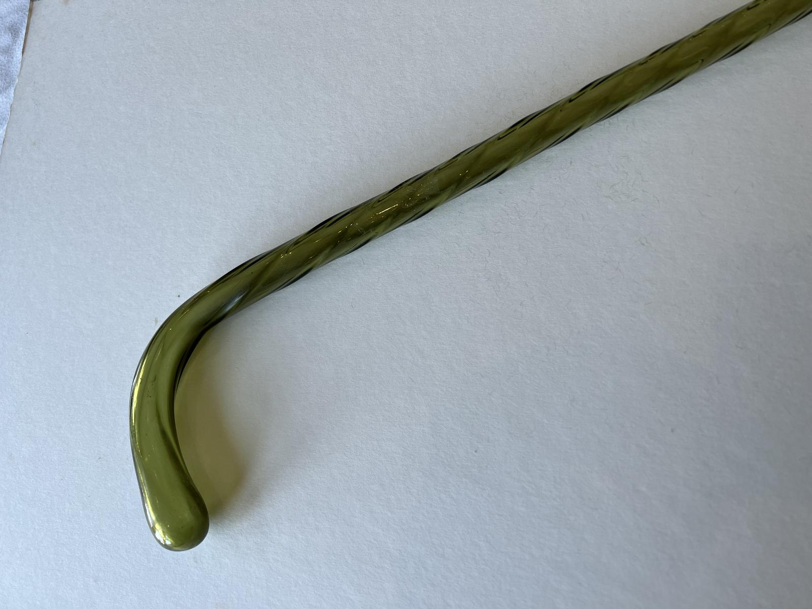 Green Glass Walking Stick (1 of 4)