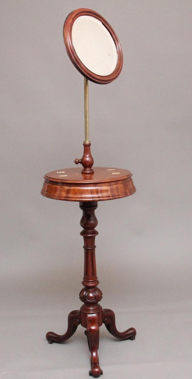 19th Century Mahogany Telescopic Shaving Mirror from the Victorian Period (1 of 10)