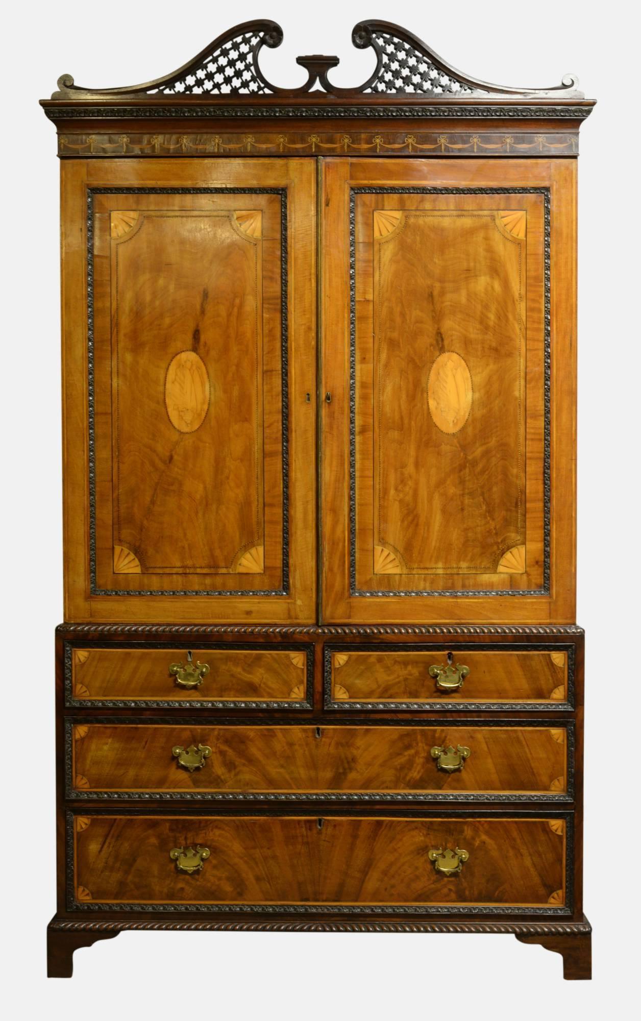 Georgian Mahogany Linen Press (1 of 1) Georgian Mahogany Linen Press (1 of 1)