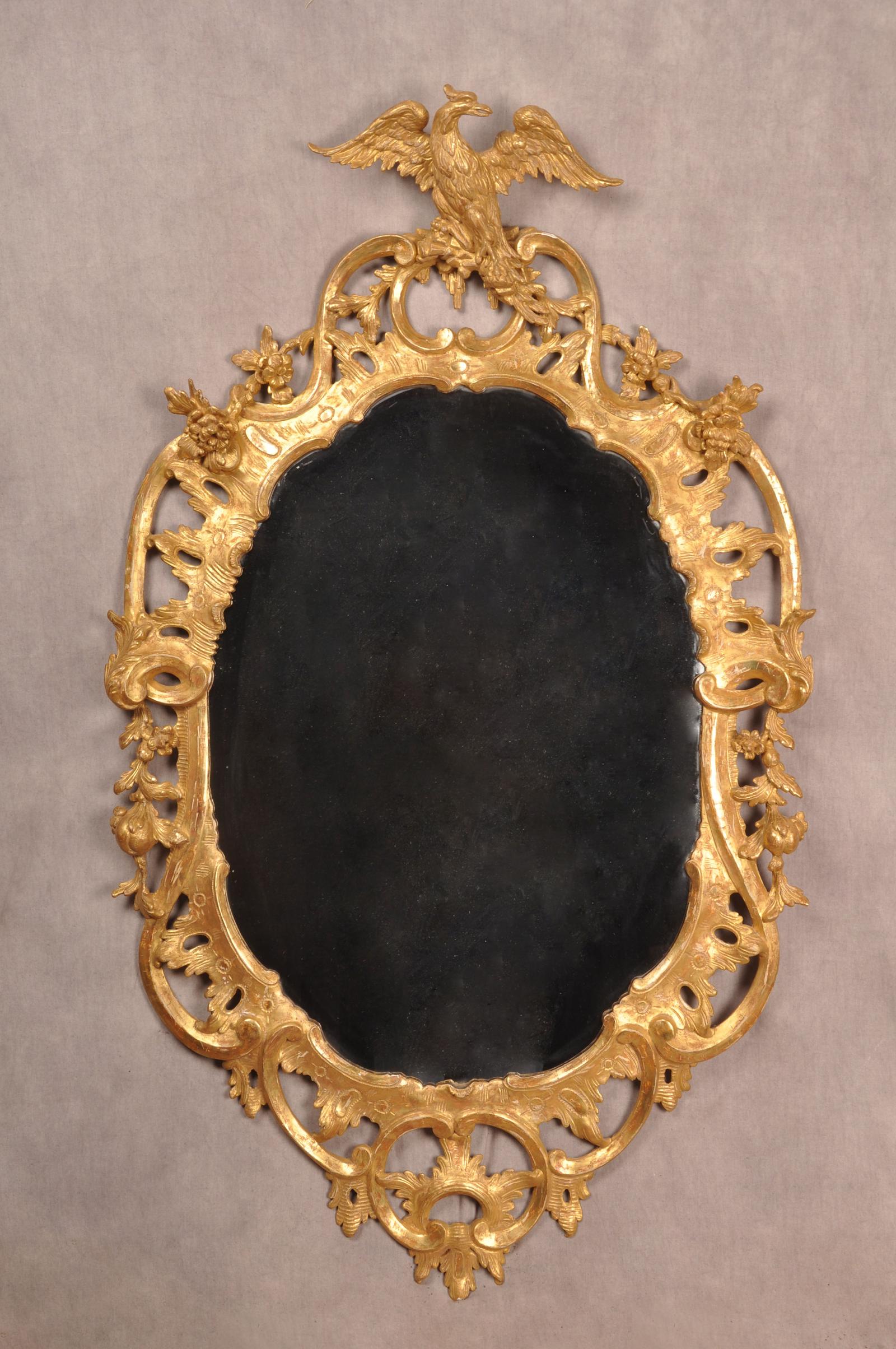 18th Century Chippendale Rococo Giltwood Mirror (1 of 11)