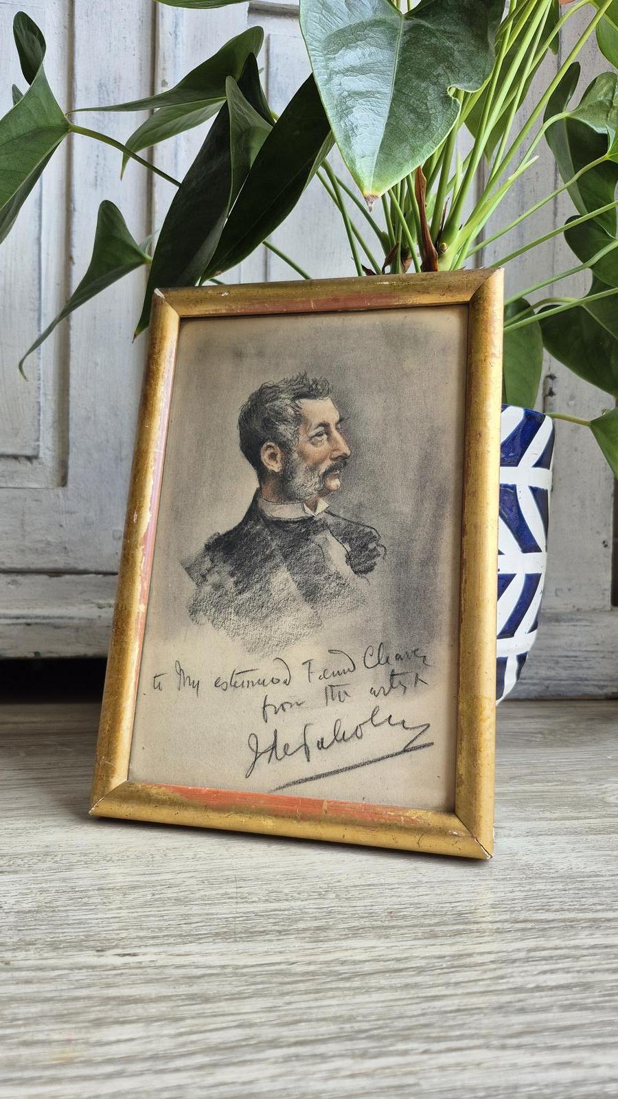 Antique Portrait Of A Gentleman, Edwardian Pastel Painting, (1 of 14)