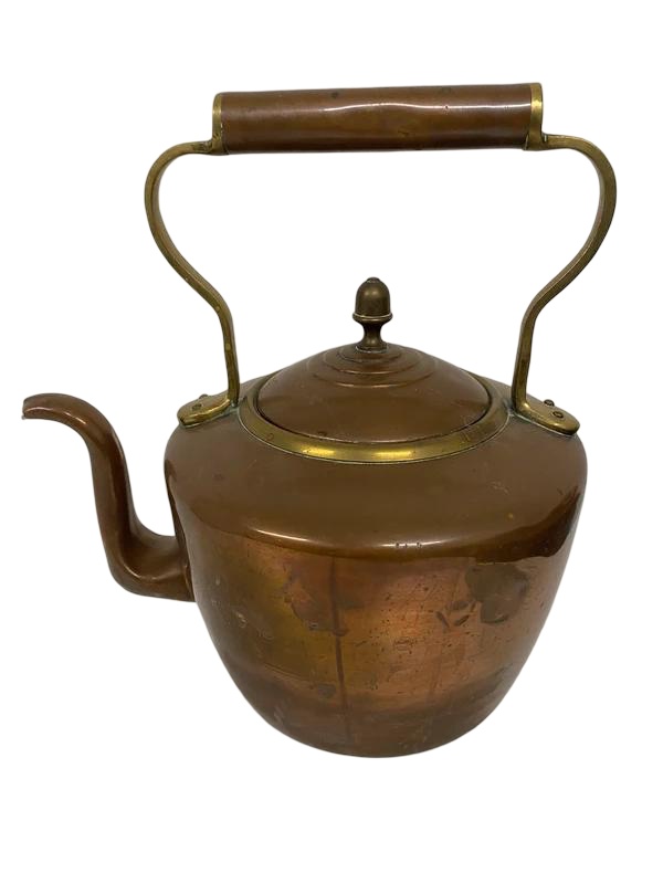 Large Victorian Copper Kettle with Metal Swing Handle & Brass Fittings (1 of 5) Large Victorian Copper Kettle with Metal Swing Handle & Brass Fittings (1 of 5)