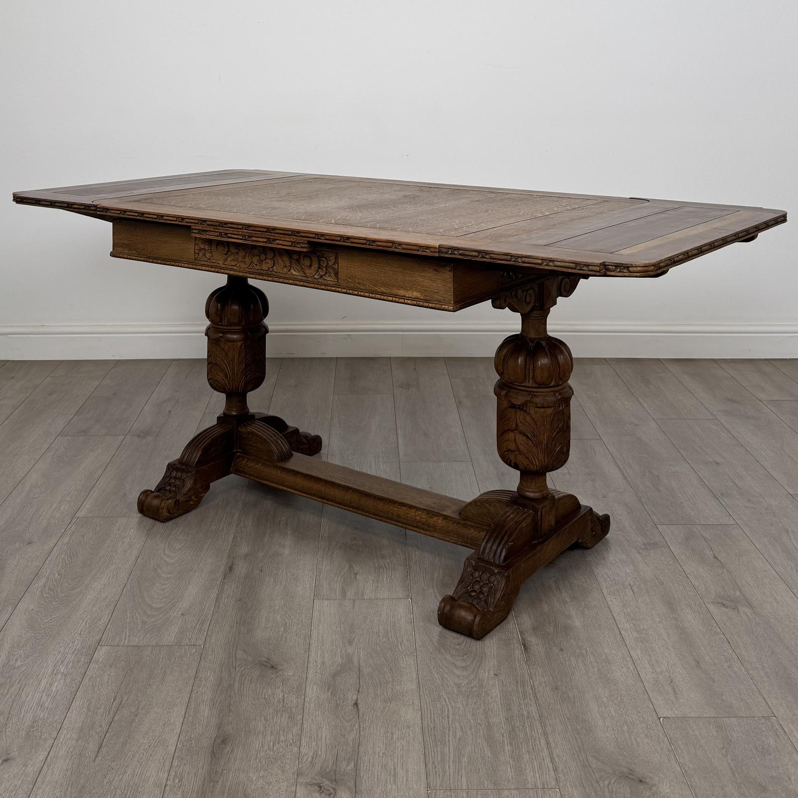 Antique 20th Century Edwardian Draw Leaf Dining Table in Oak (1 of 7) Antique 20th Century Edwardian Draw Leaf Dining Table in Oak (1 of 7)