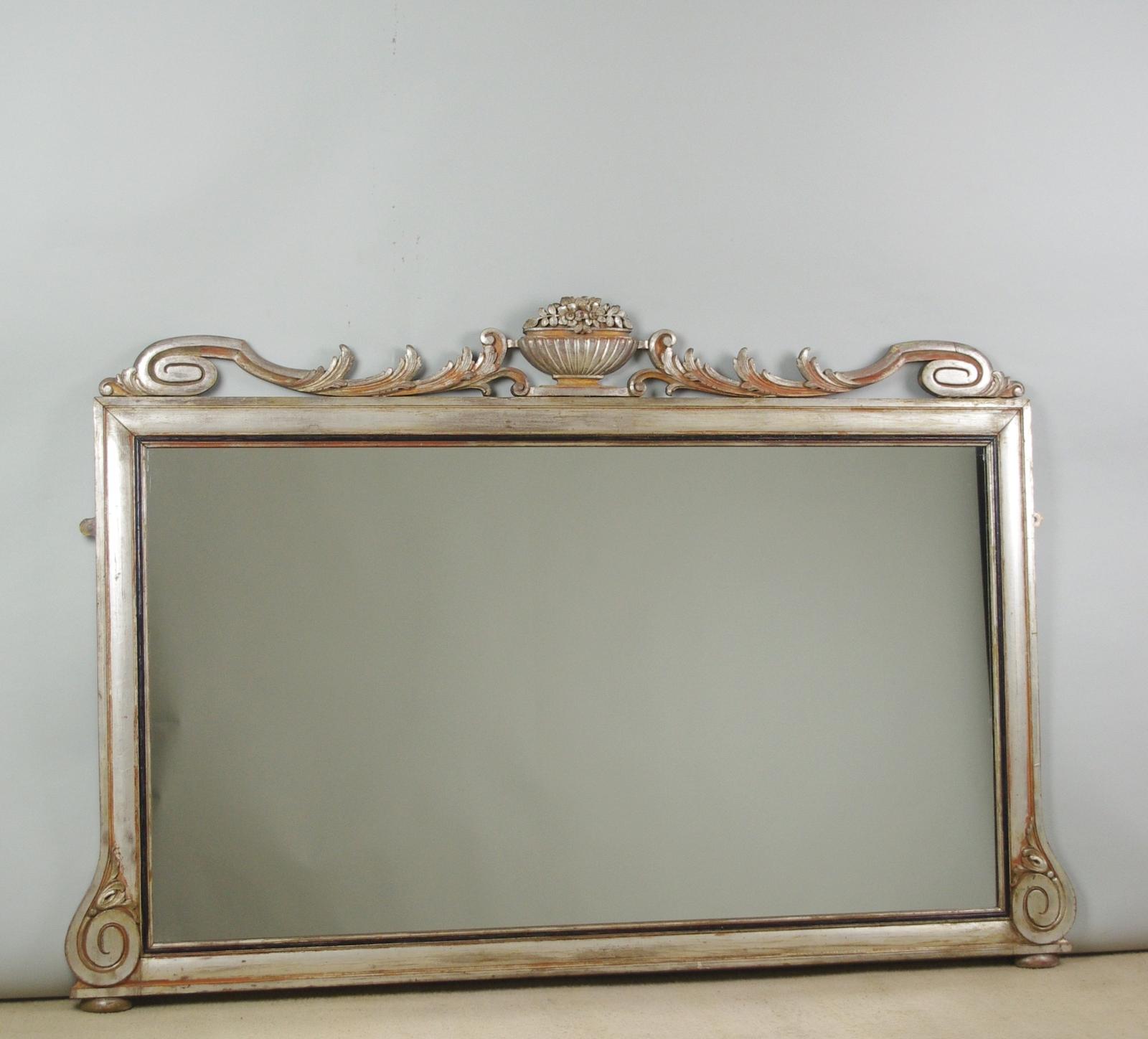 Victorian Silvered Overmantle Mirror (1 of 11)
