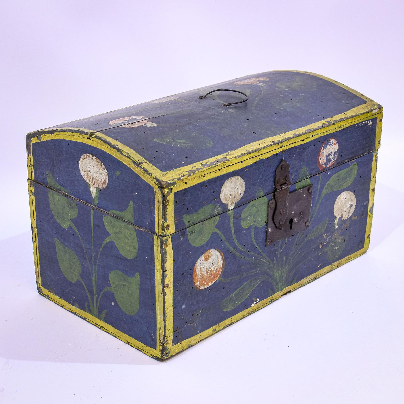 Early 19th Century Scandinavian Painted Box (1 of 12)