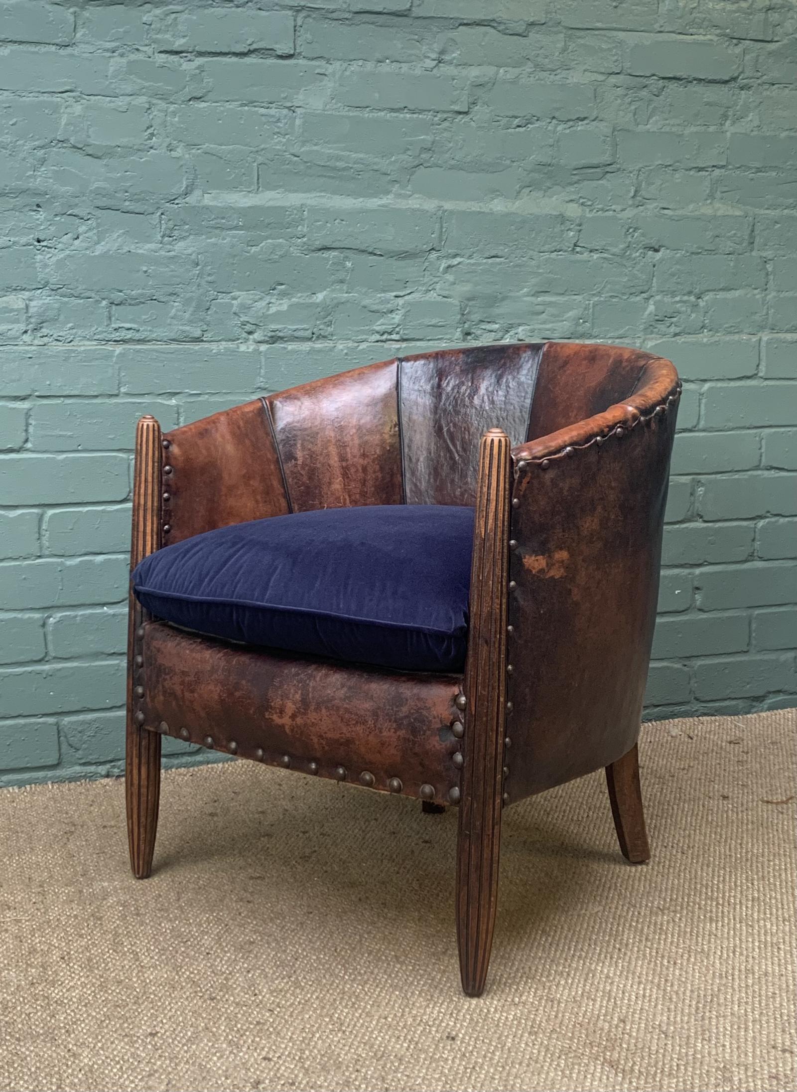 Beautiful French Club Chair Att Paul Follot (1877-1941) (1 of 7) Beautiful French Club Chair Att Paul Follot (1877-1941) (1 of 7)