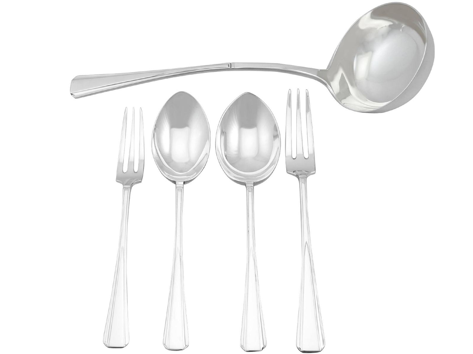 Vintage Art Deco Sterling Silver Canteen for Twelve (1 of 15)