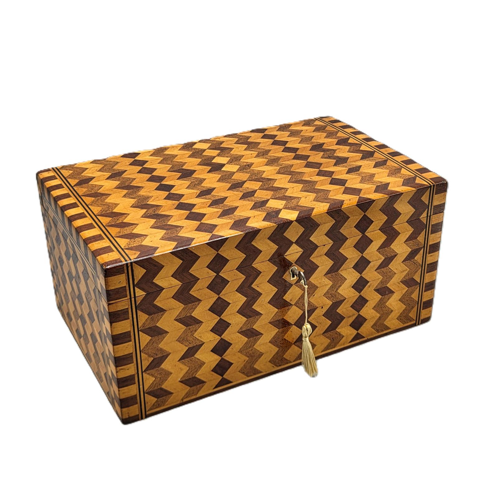 Victorian Specimen Wood Parquetry Table Box (1 of 9)