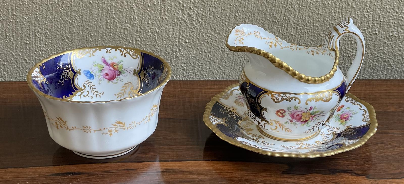 Victorian Batwing Pattern Coalport Sugar Bowl & Cream Jug (1 of 5) Victorian Batwing Pattern Coalport Sugar Bowl & Cream Jug (1 of 5)