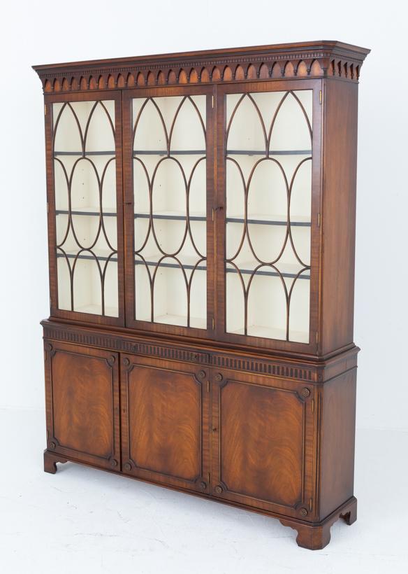 Mahogany Hepplewhite Style Bookcase (1 of 12)