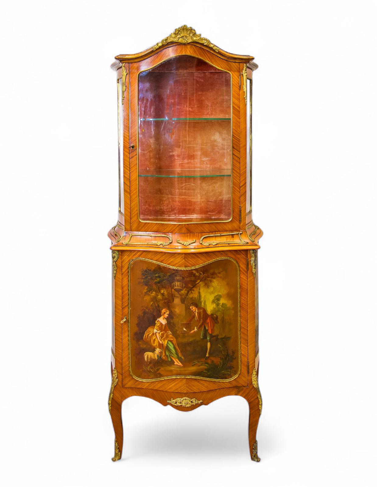 Antique Kingwood Vernis Martin Vitrine Cabinet (1 of 8) Antique Kingwood Vernis Martin Vitrine Cabinet (1 of 8)