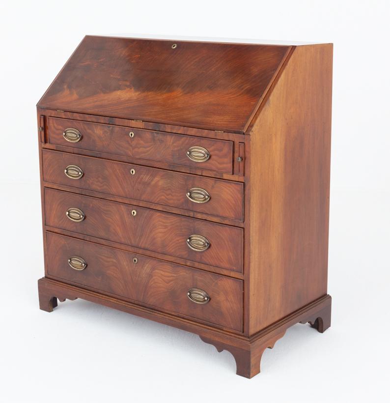 Georgian Mahogany Bureau (1 of 9)