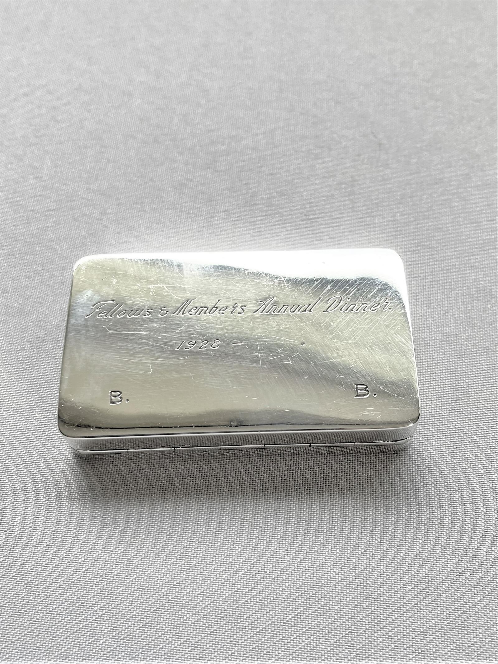 Royal College of Surgeons Commemorative Silver Snuff / Pill Box (1 of 7) Royal College of Surgeons Commemorative Silver Snuff / Pill Box (1 of 7)