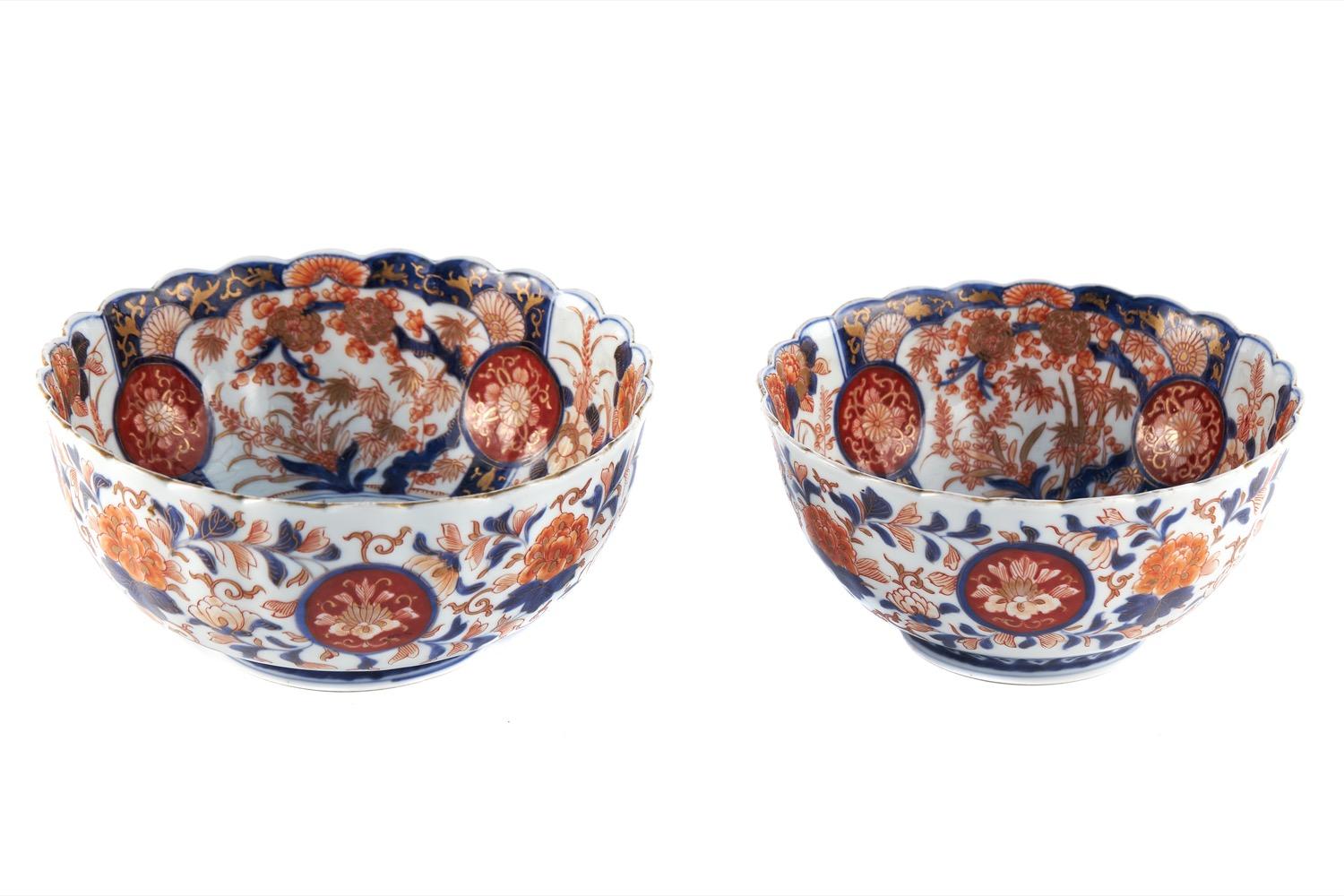 Antique Near Pair of Japanese Imari Bowls (1 of 7)
