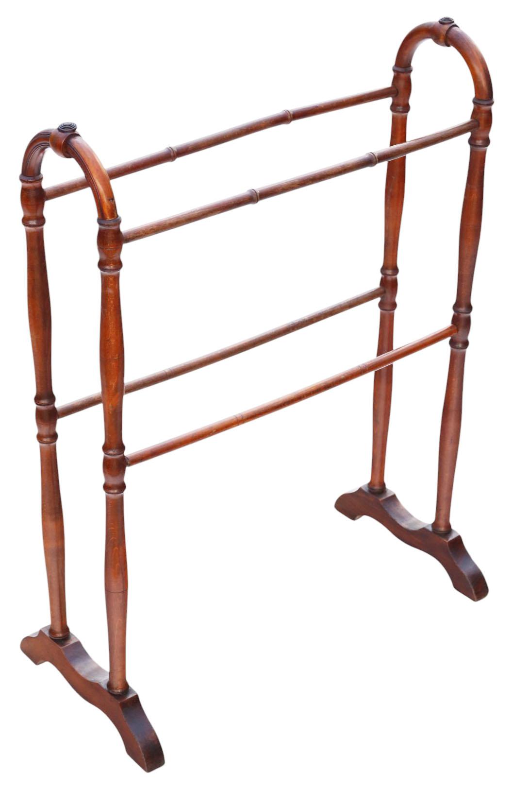 Antique 19th Century Beech and Pine Towel Rail Stand – Pine & Beech Furniture (1 of 5) Antique 19th Century Beech and Pine Towel Rail Stand – Pine & Beech Furniture (1 of 5)