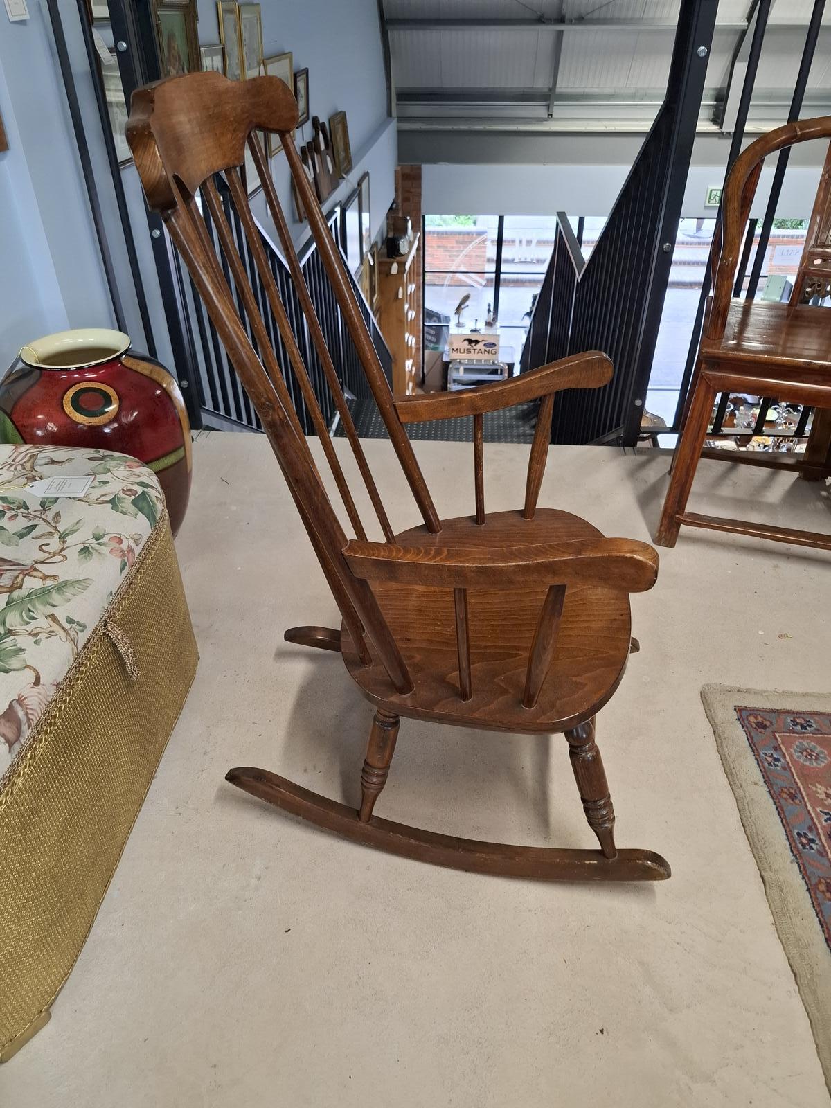 Beech & Elm Spindled Back Rocker (1 of 2)