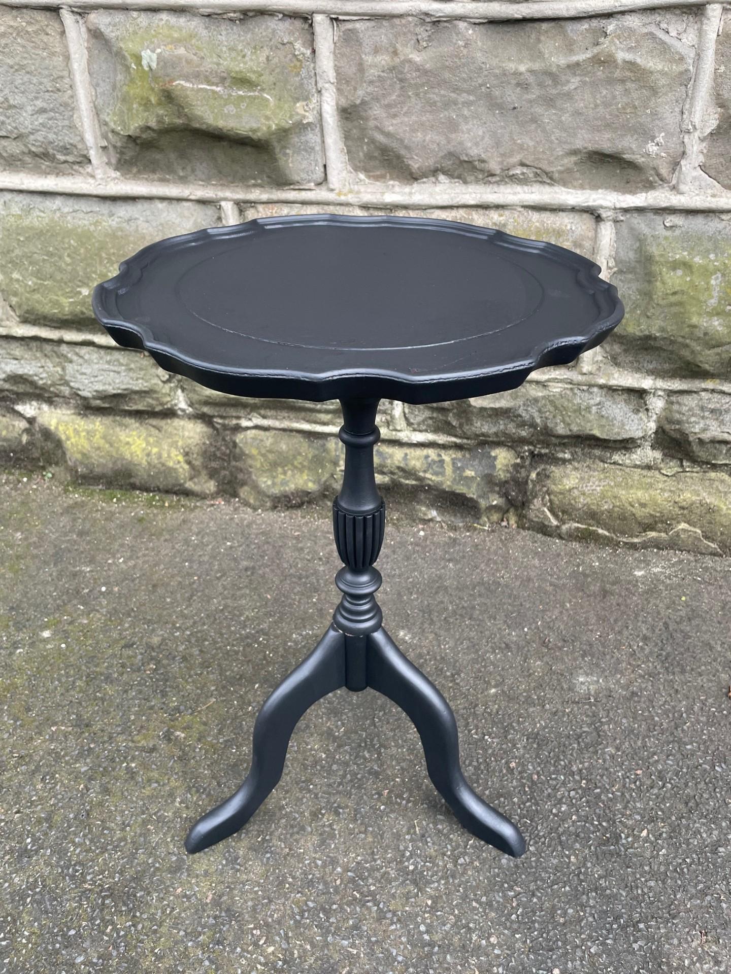 Antique Ebonised Tripod Wine Table (1 of 5)