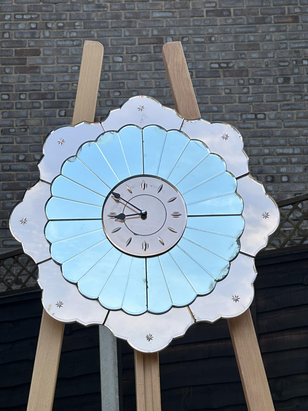 Art Deco Mirror Clock (1 of 4)