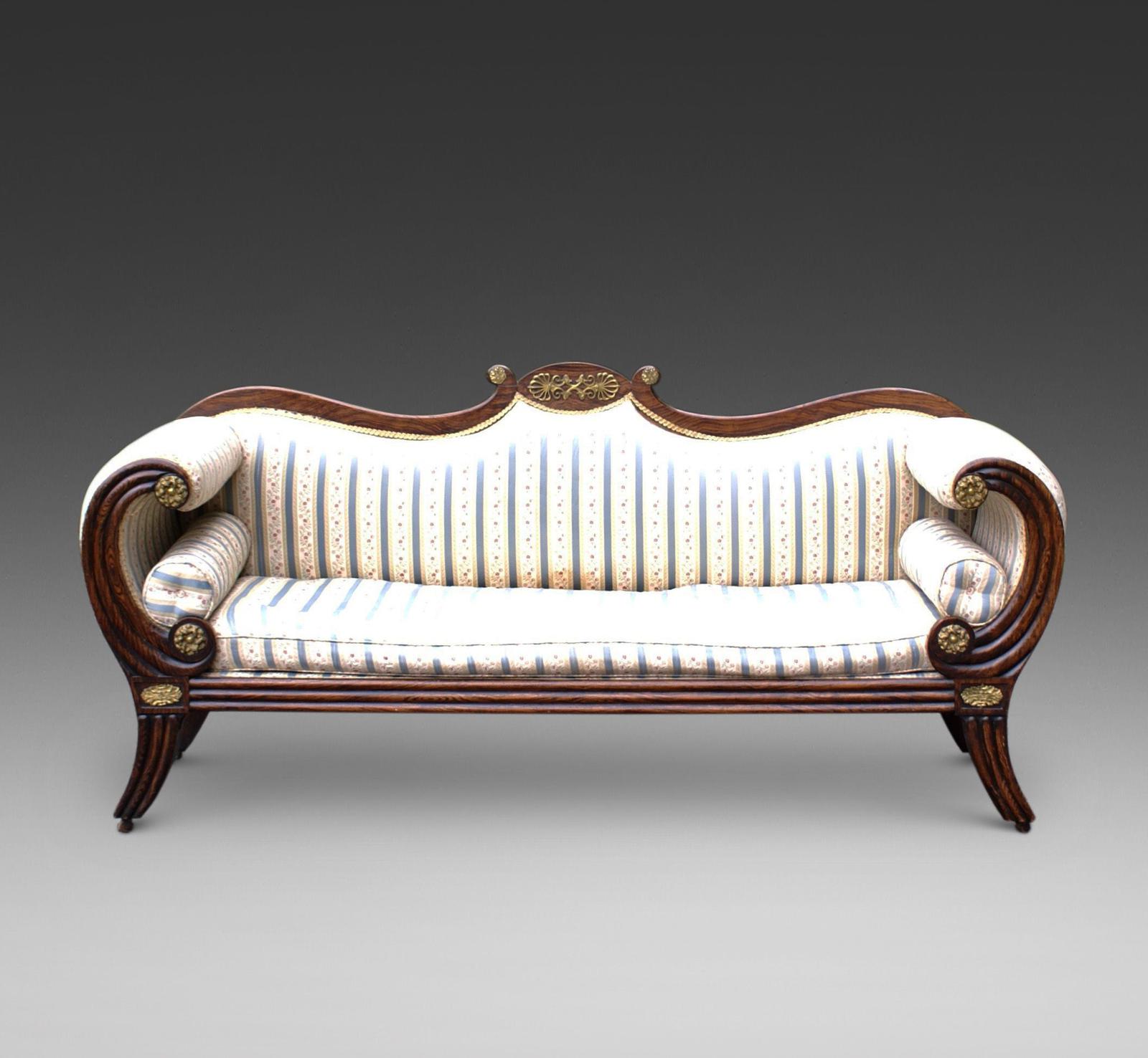 Regency Simulated Rosewood Sofa (1 of 1)