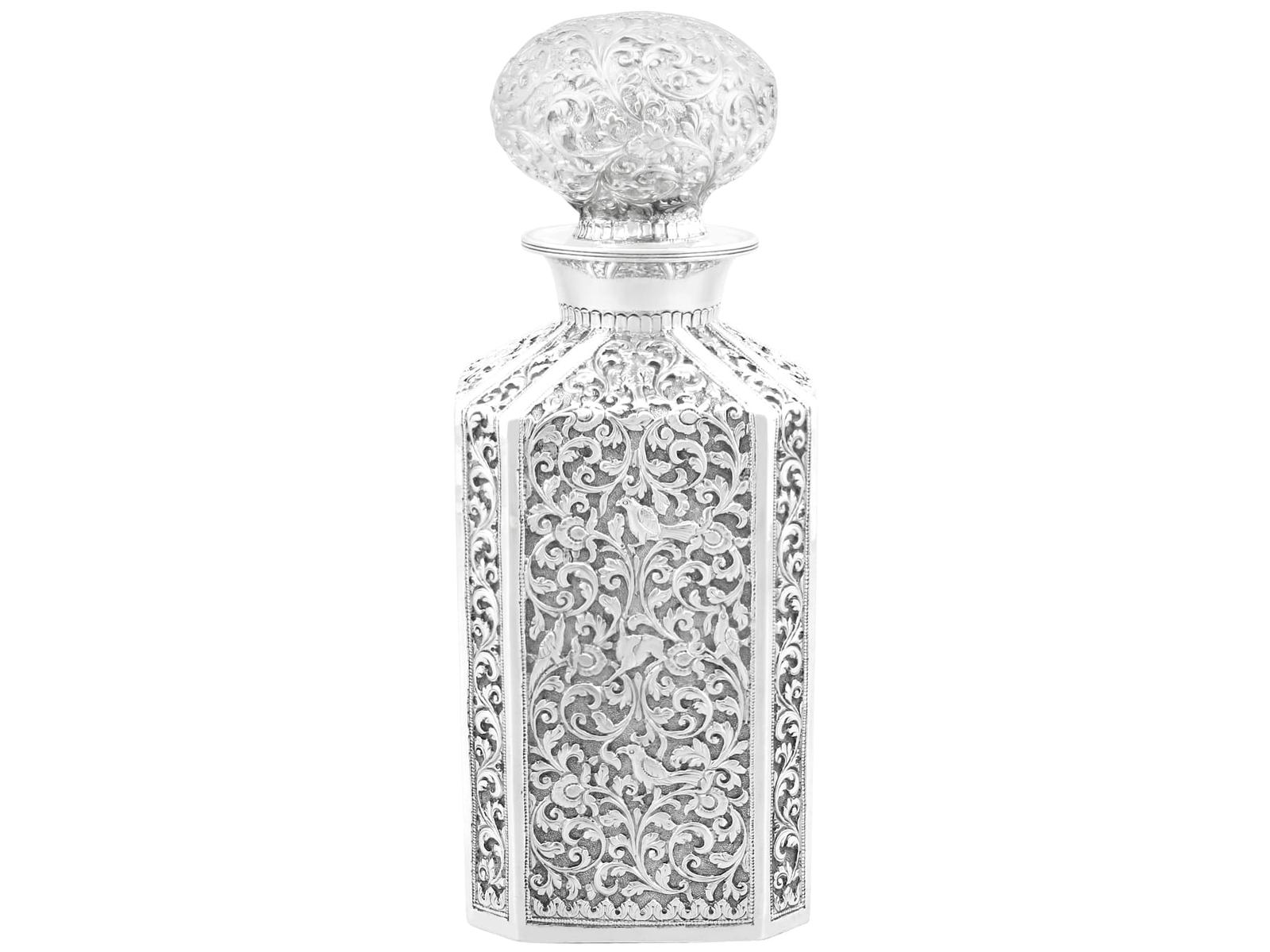 Antique Indian Silver Cologne Bottle c.1890 (1 of 12)