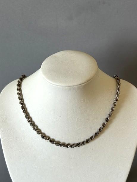 Italian Silver Rope Twist Necklace (1 of 5)