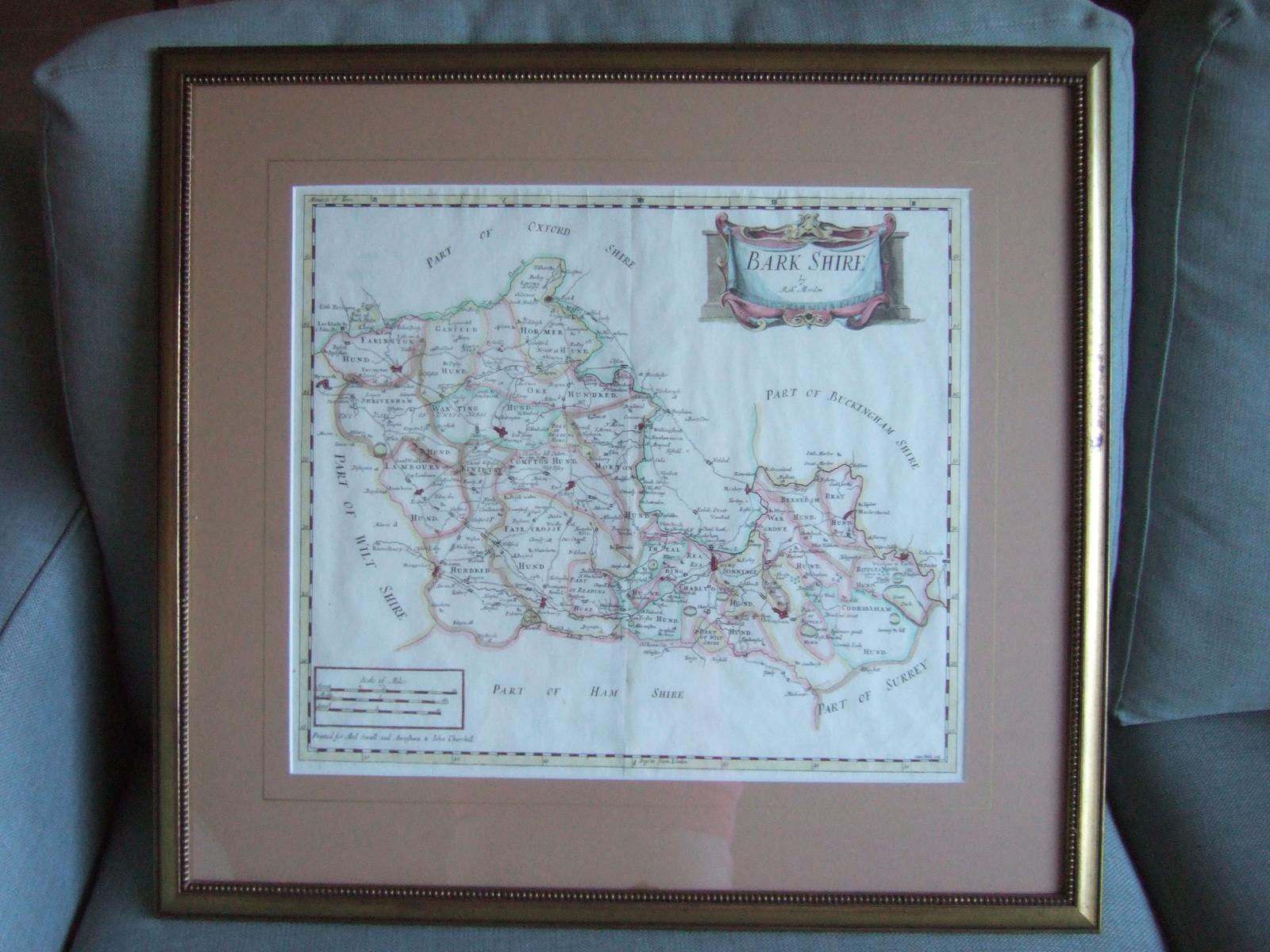 Robert Morden (1650-1703): Engraved Map of "Bark Shire" (1 of 5) Robert Morden (1650-1703): Engraved Map of "Bark Shire" (1 of 5)
