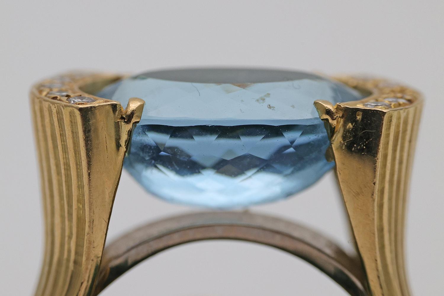Fabulous Aquamarine and Diamond Ring by Patricia Fruttauro (1 of 8)