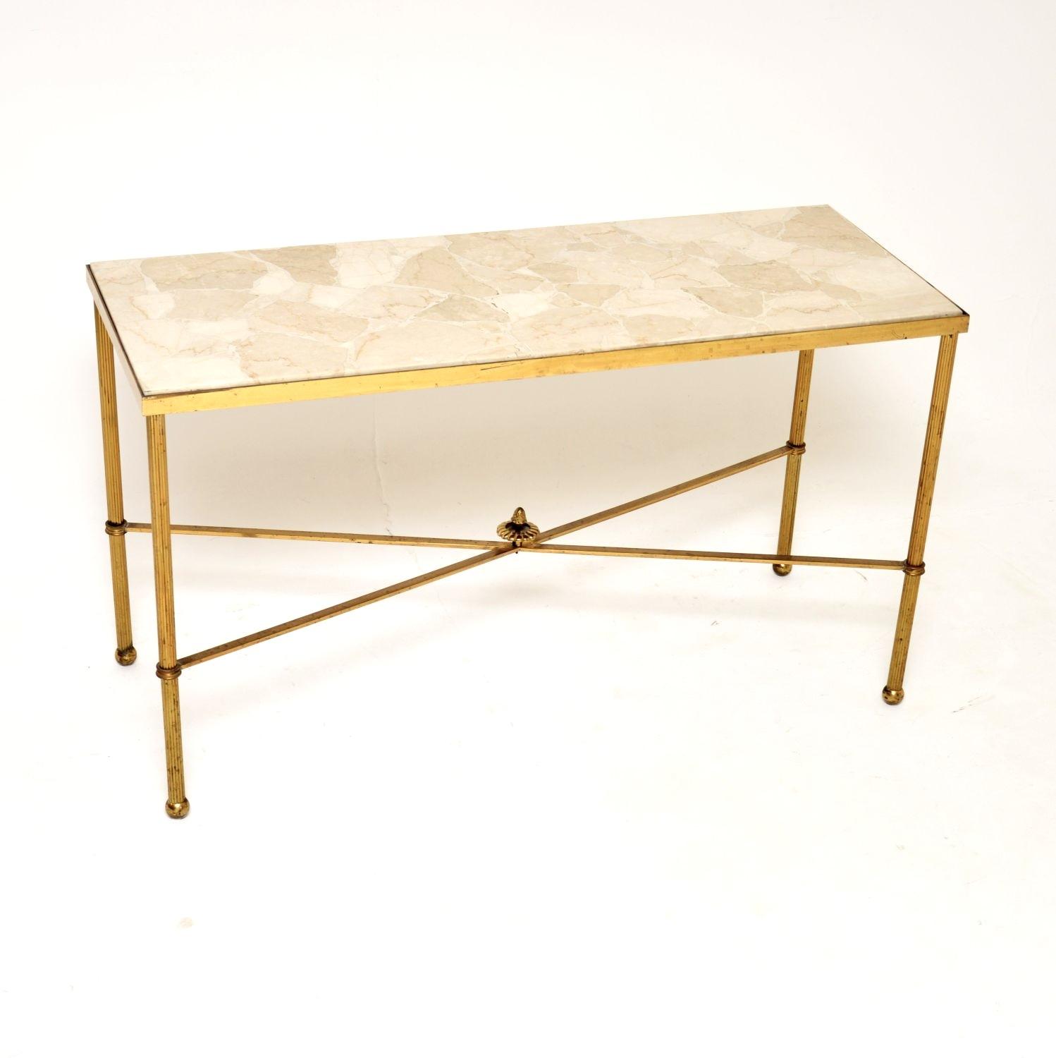 Vintage French Brass and Marble Coffee Table (1 of 10) Vintage French Brass and Marble Coffee Table (1 of 10)