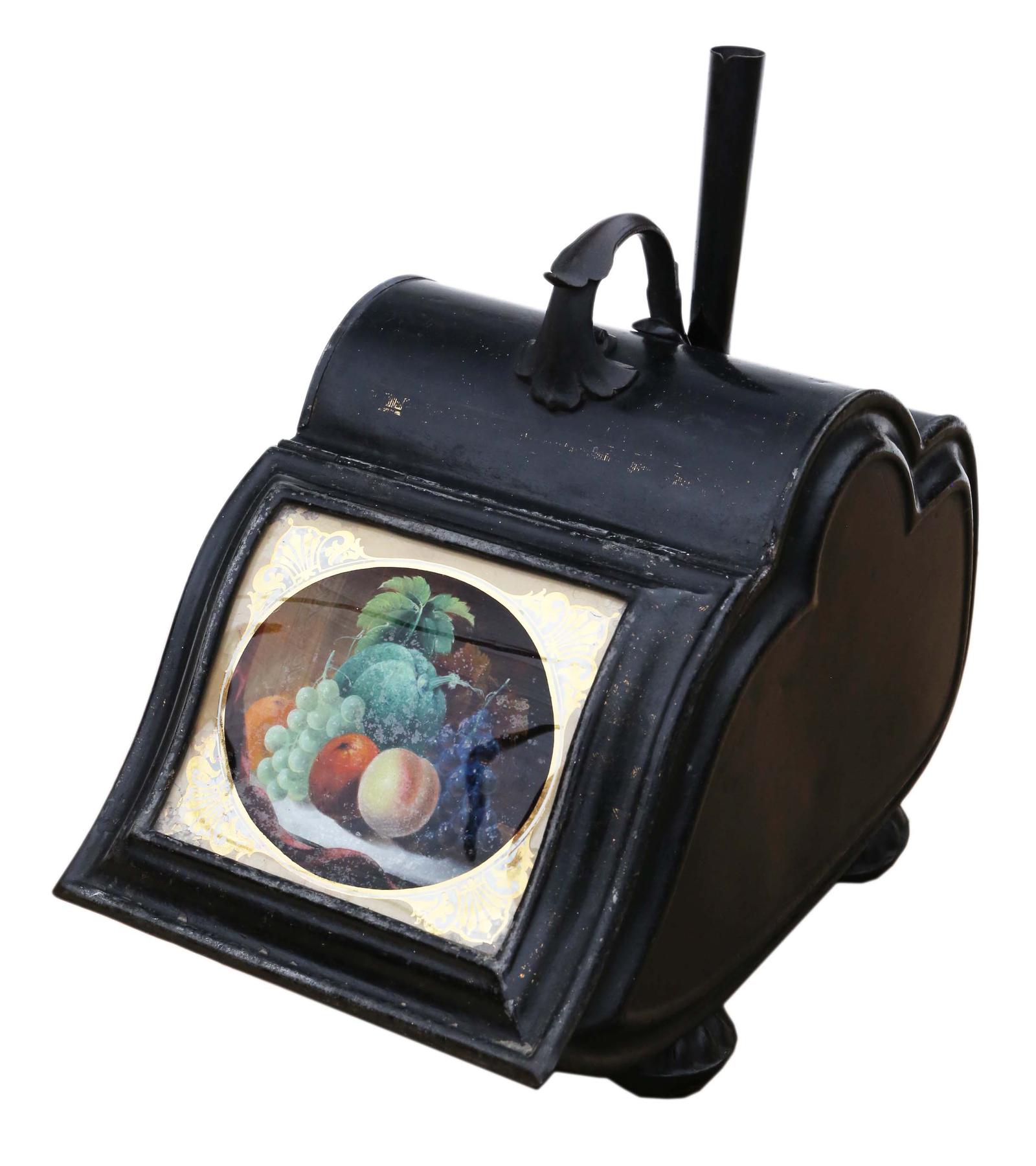 Victorian Japanned Coal Scuttle Purdonium Loveridge c.1880 (1 of 8)