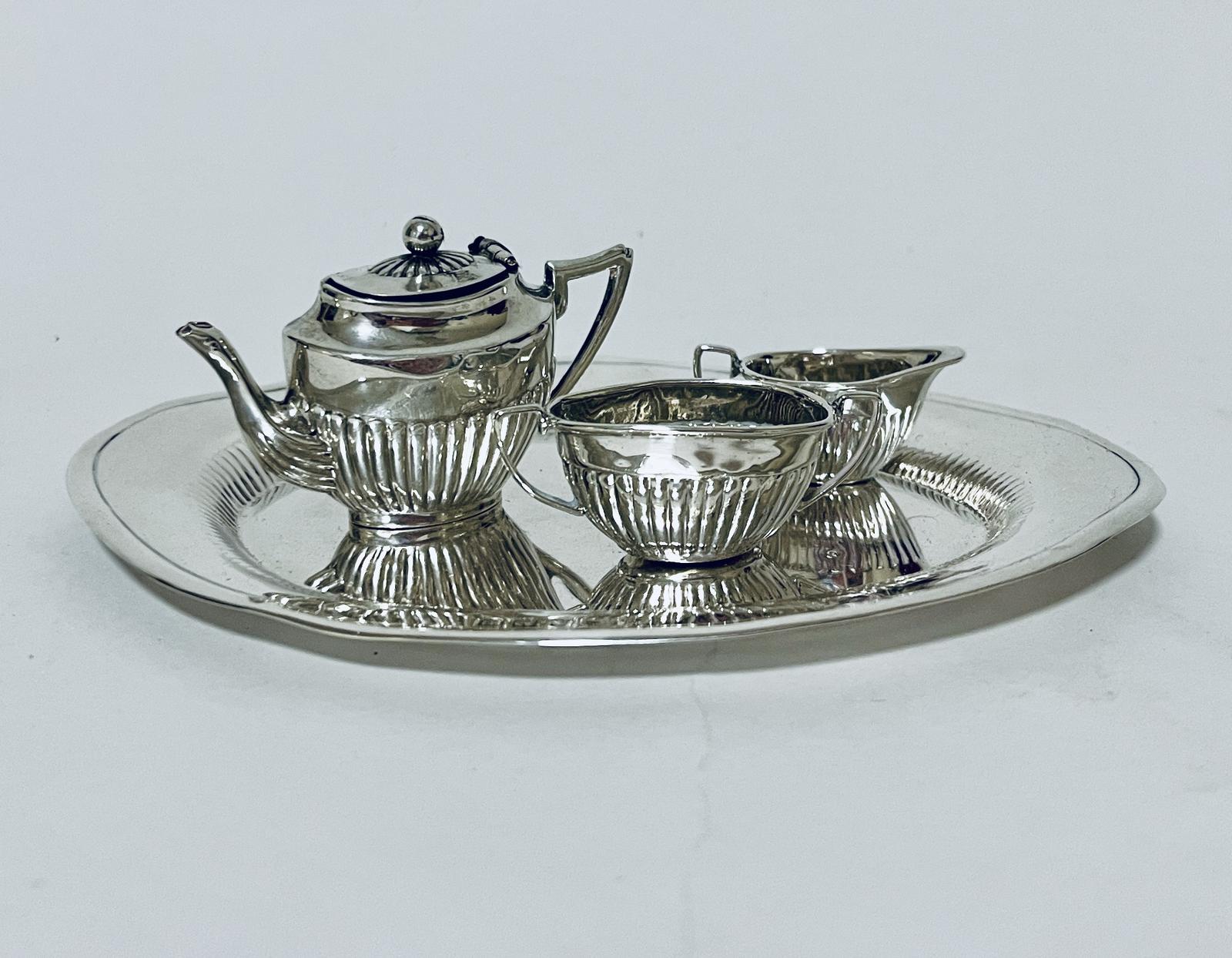 Edwardian Miniature Silver Tea Set (1 of 17) Edwardian Miniature Silver Tea Set (1 of 17)