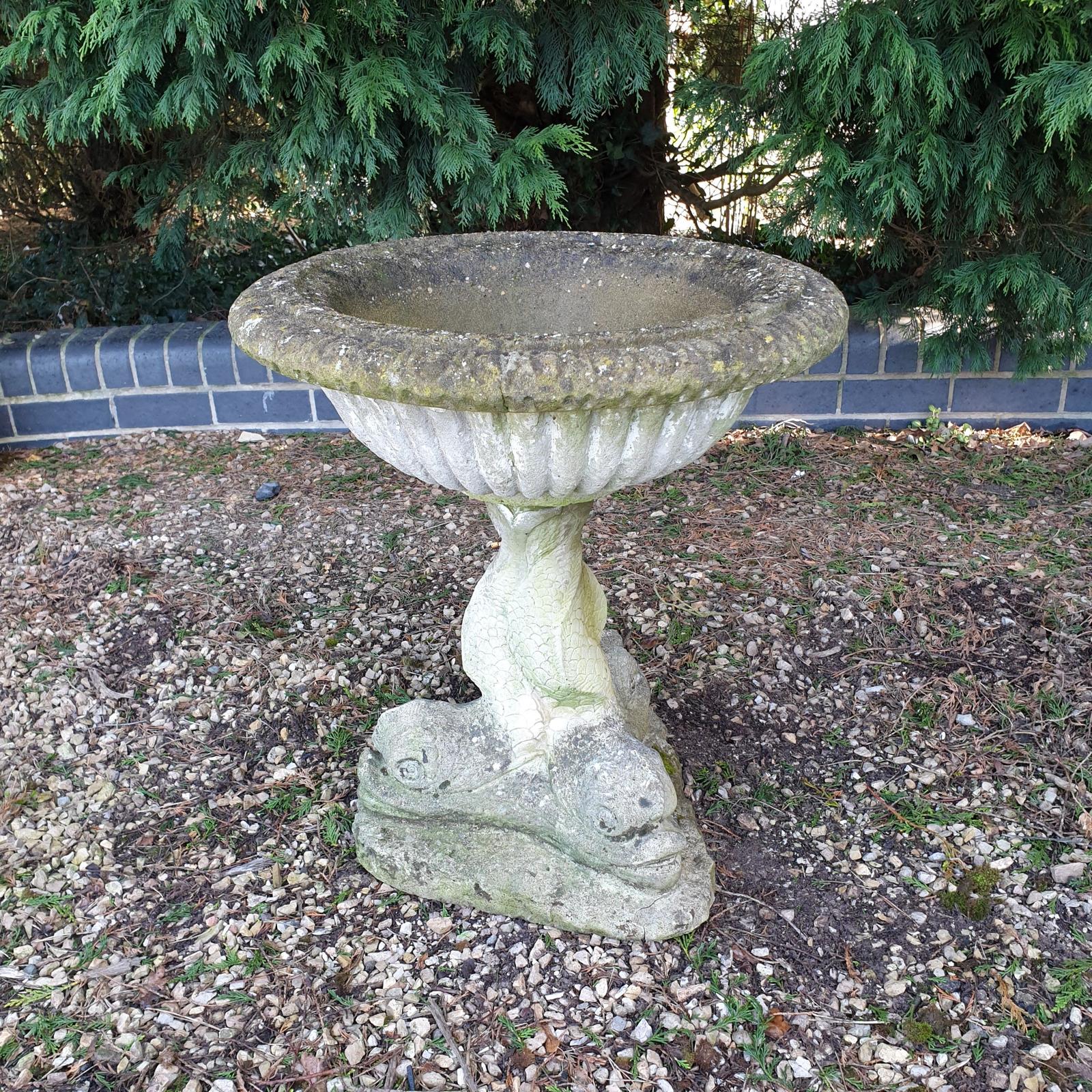 Garden Planter with Dolphin Pedestal (1 of 5) Garden Planter with Dolphin Pedestal (1 of 5)