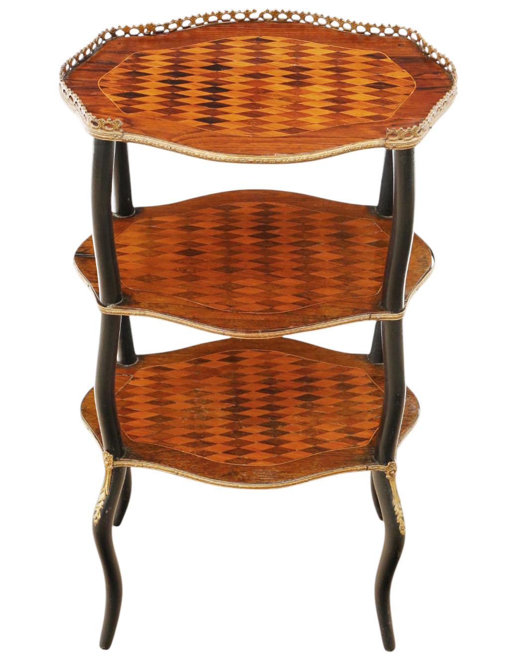 Antique Quality Inlaid Parquetry & Ebonised Etagere Whatnot Display Shelves Side Table c.1900 (1 of 7) Antique Quality Inlaid Parquetry & Ebonised Etagere Whatnot Display Shelves Side Table c.1900 (1 of 7)