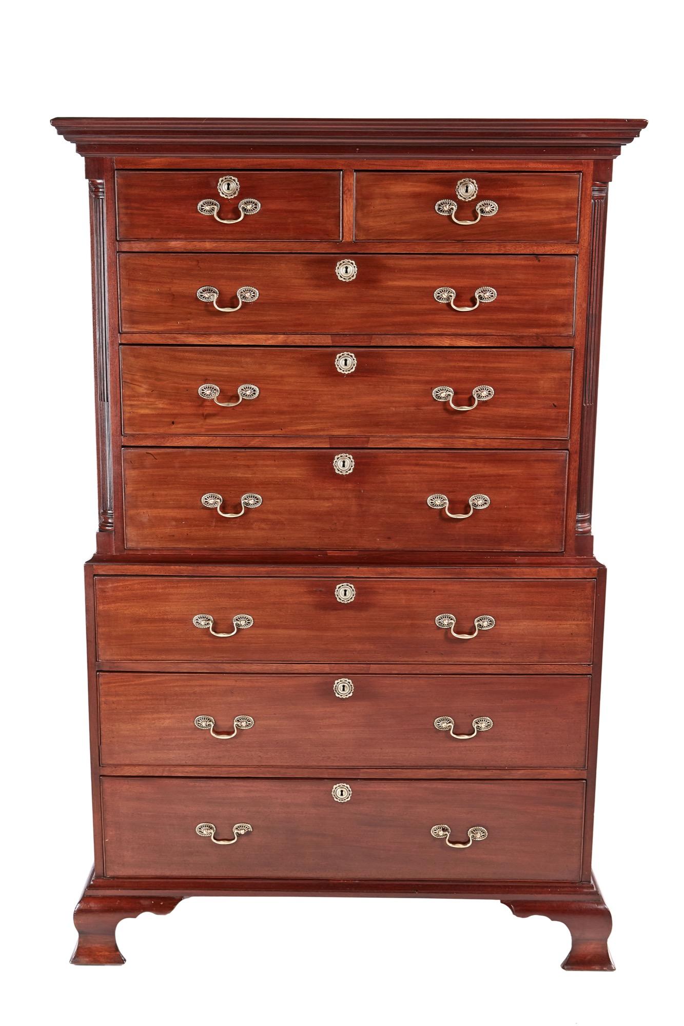 Antique Georgian 18th Century Mahogany Chest on Chest / Tallboy (1 of 8) Antique Georgian 18th Century Mahogany Chest on Chest / Tallboy (1 of 8)