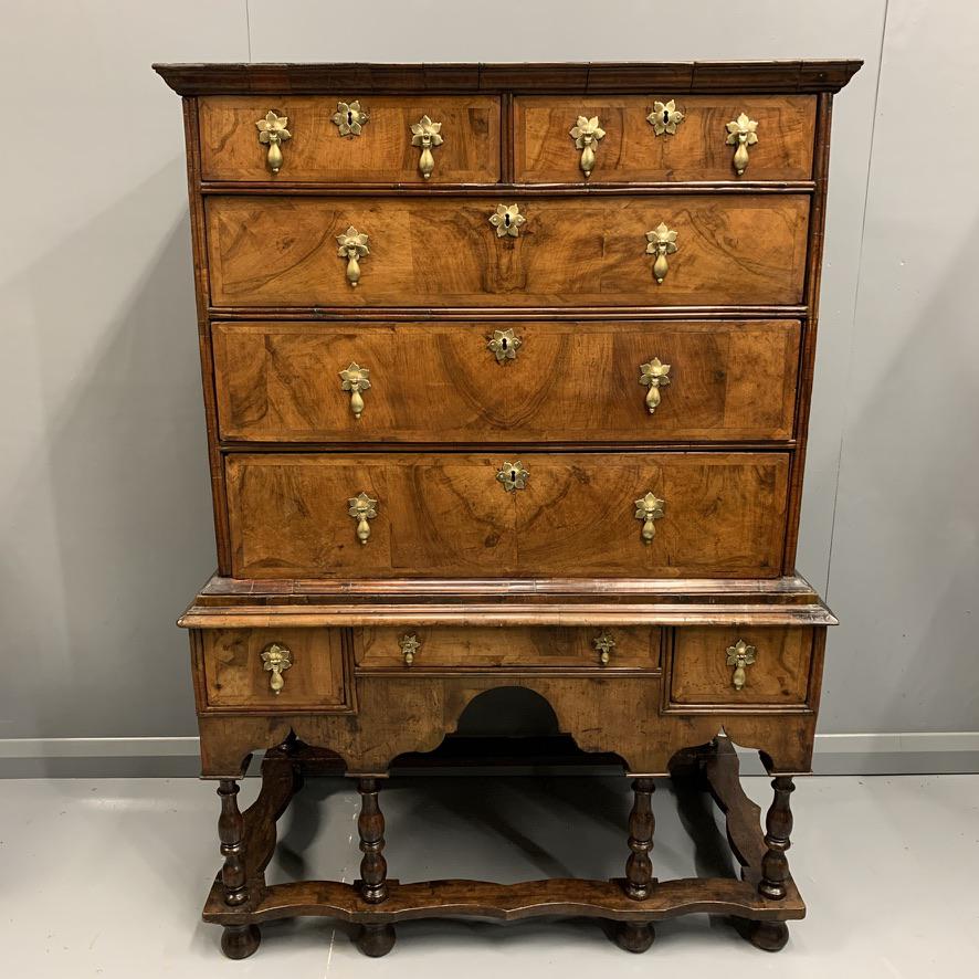 17th Century Walnut Chest on Stand (1 of 7)