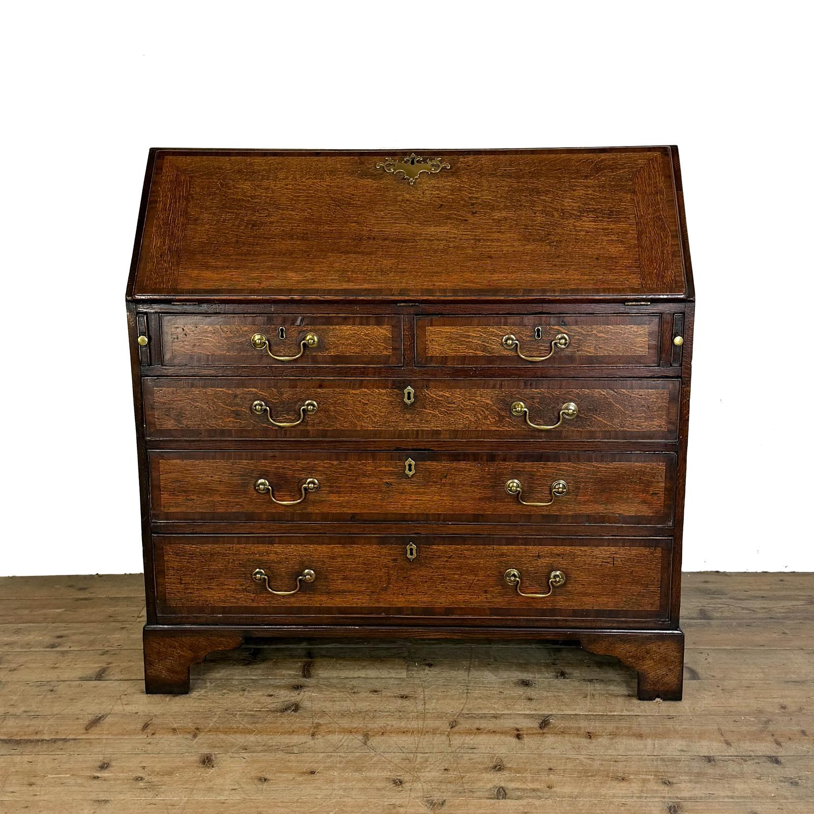 Antique Georgian Oak Writing Bureau (1 of 10) Antique Georgian Oak Writing Bureau (1 of 10)