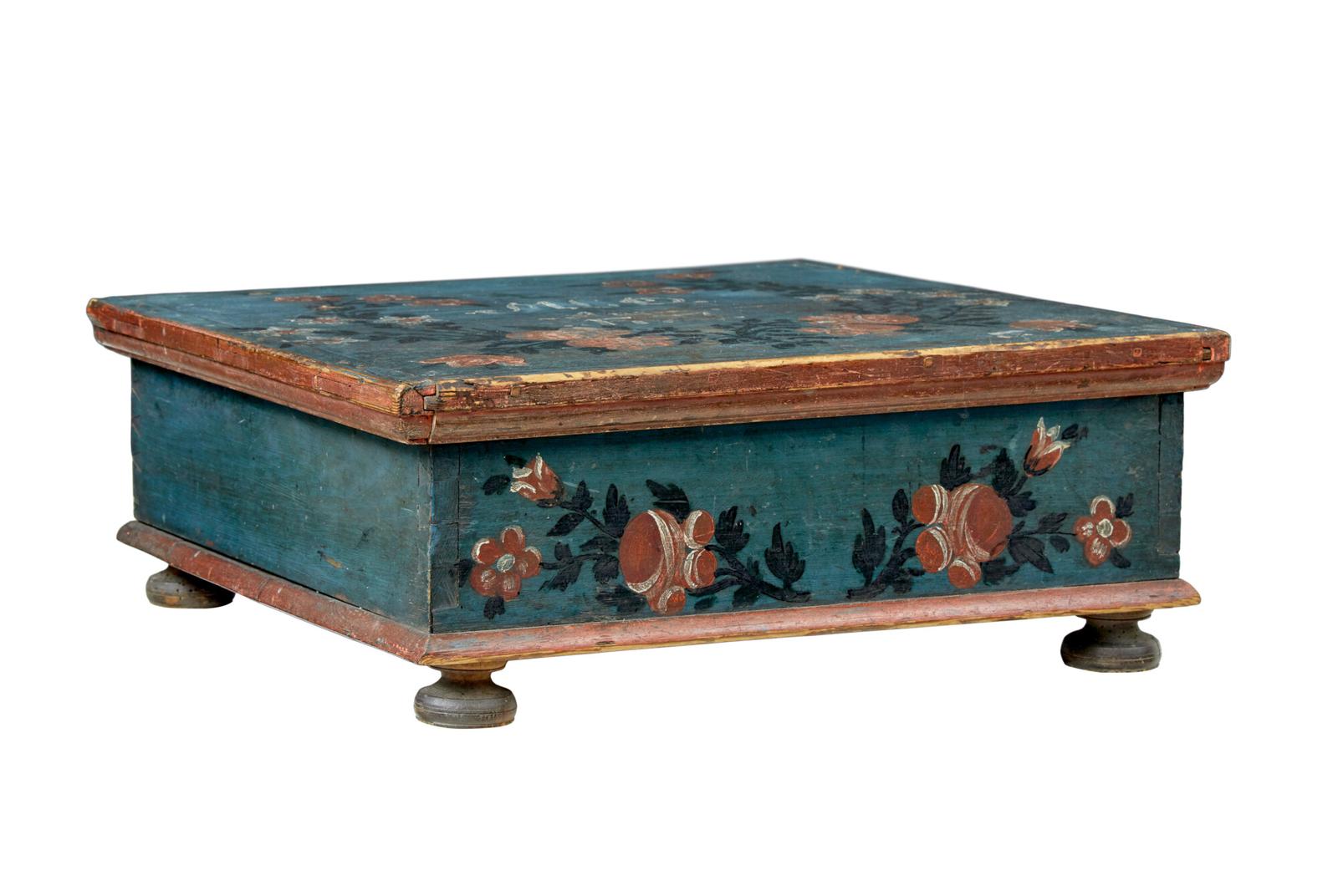 19th Century Hand Painted Pine Storage Box (1 of 8) 19th Century Hand Painted Pine Storage Box (1 of 8)