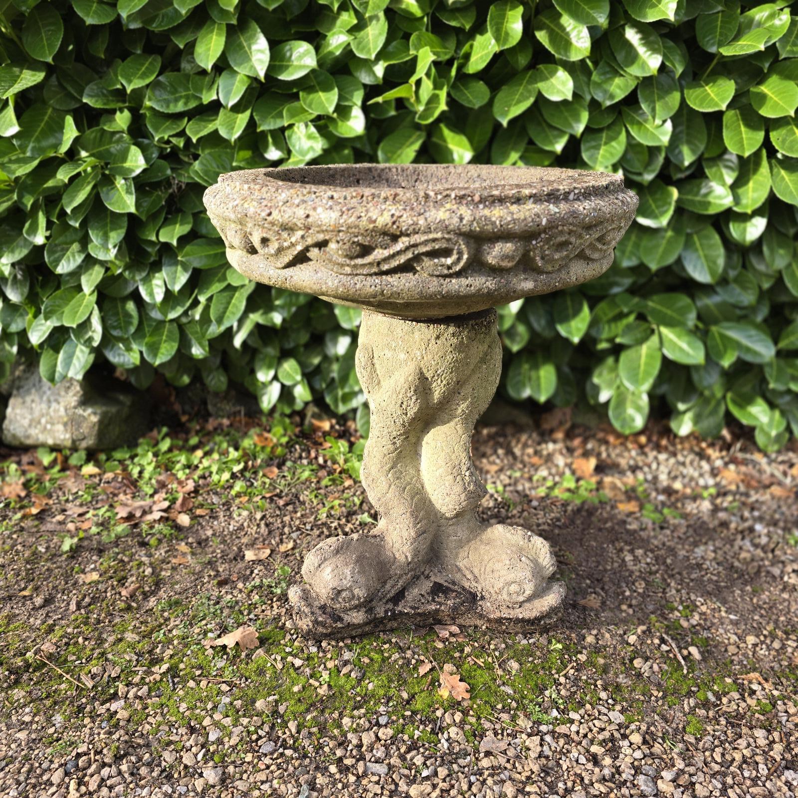 Stone Dolphin Birdbath (1 of 5)