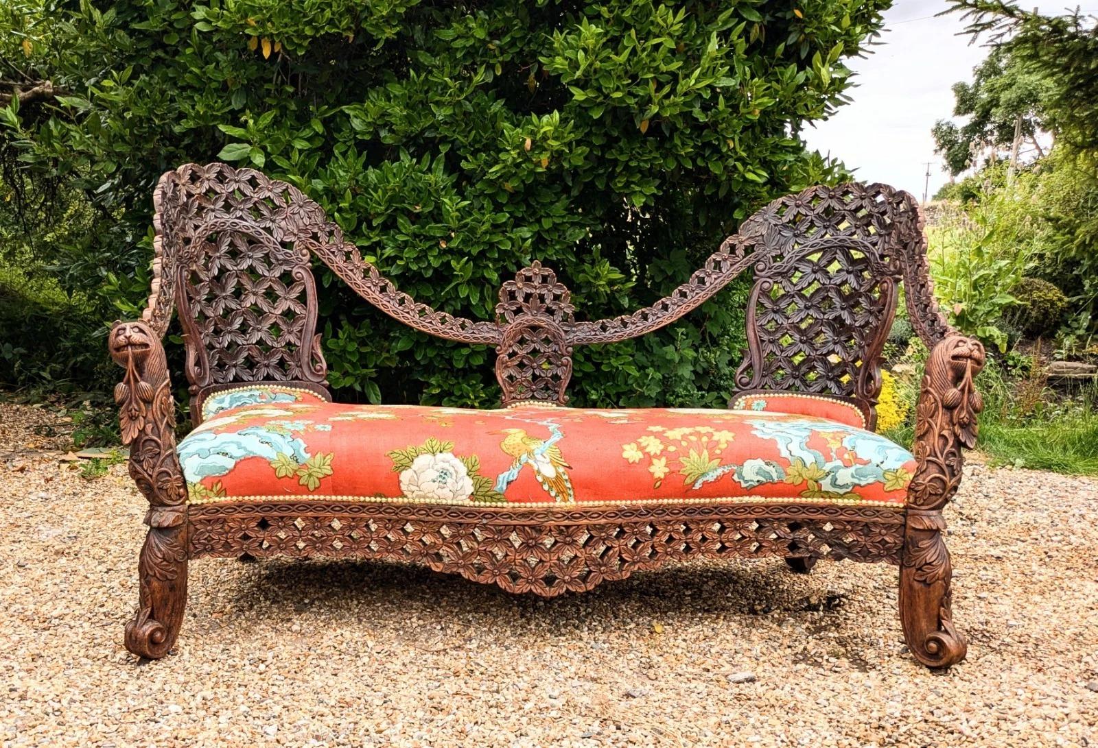 Antique Anglo Indian Bombay Sofa (1 of 12) Antique Anglo Indian Bombay Sofa (1 of 12)