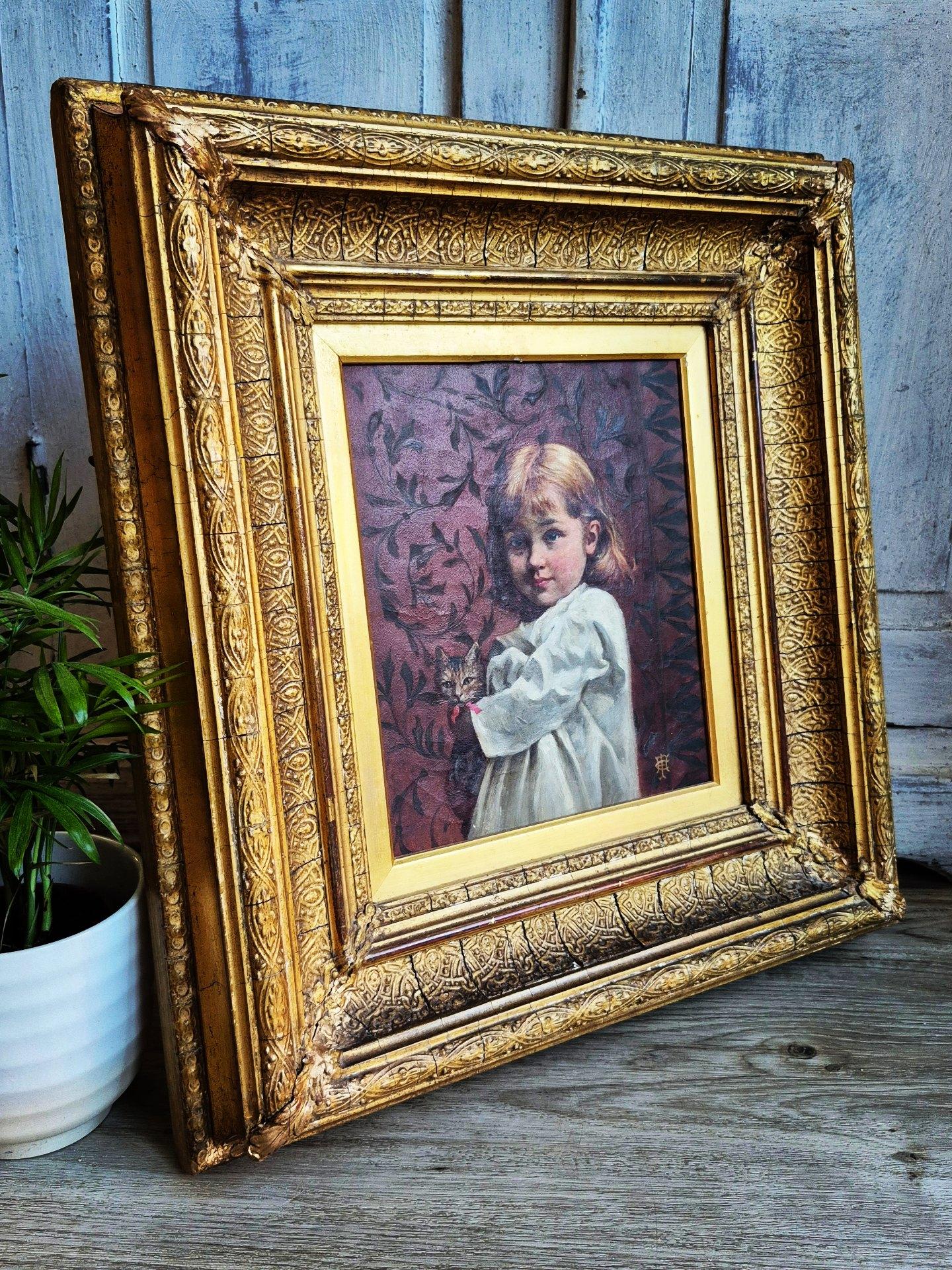 Antique Victorian Oil Painting Portrait (1 of 24)