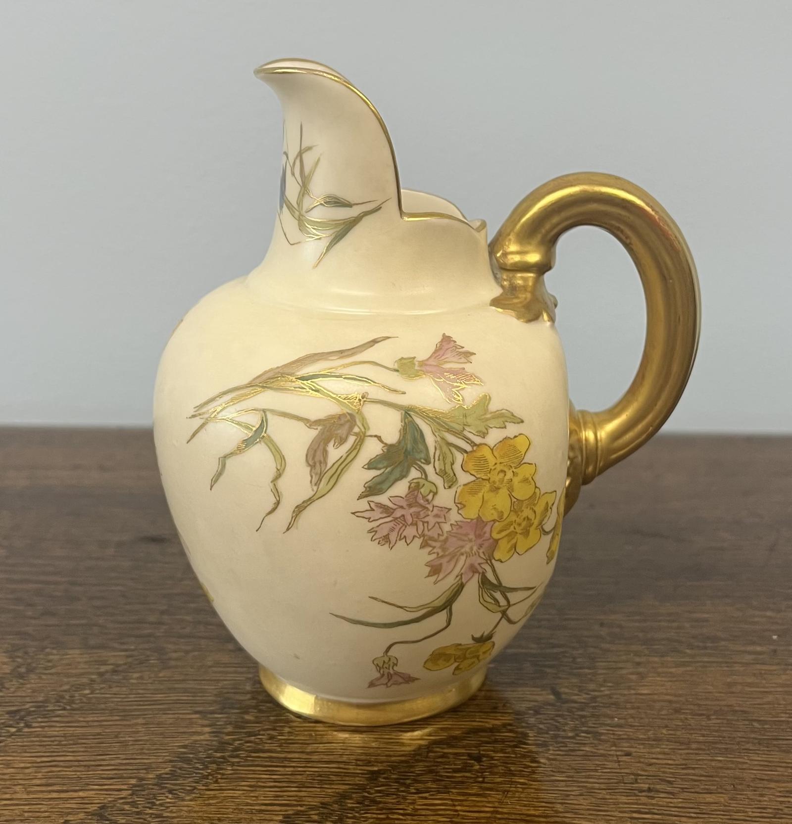 Scarce Hand-painted Jug by Royal Worcester (1 of 3)