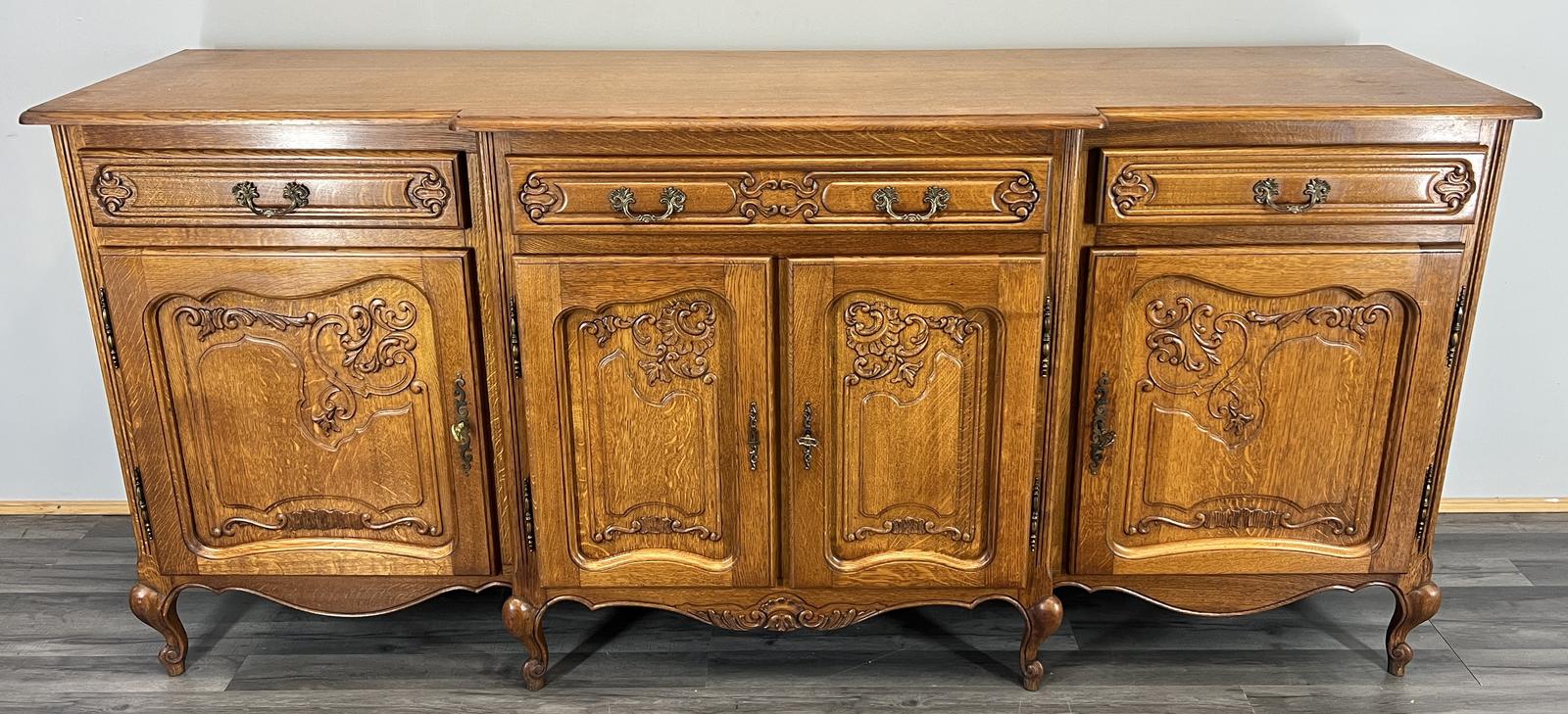 Sideboard Vintage French Style Buffet Oak Cabinet Cupboard (1 of 15)
