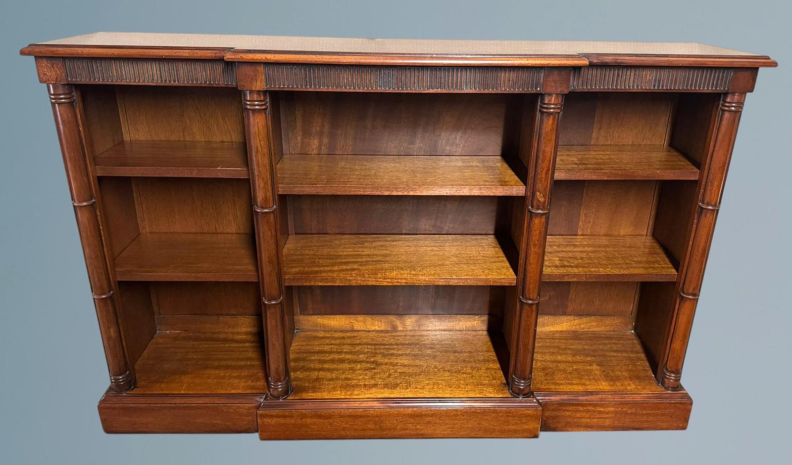 Mahogany Breakfront Open Bookcase (1 of 13)