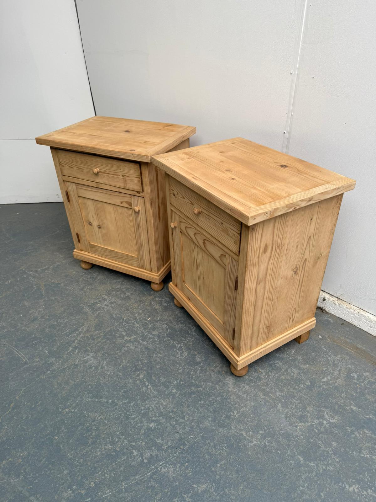A Superb Pair of Antique Victorian Pine Low Bedside Cabinets to Wax / Paint (1 of 8)